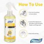 Hansol Hand Sanitizer 500 ML- Lemon-How to use-3
