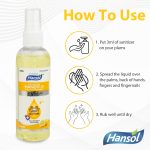 Hansol Hand Sanitizer 100 ML- Lemon-How to use-3