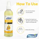 Hansol Hand Sanitizer 250 ML- Lemon-Feature-2Hansol Hand Sanitizer 250 ML- Lemon-How to use-3